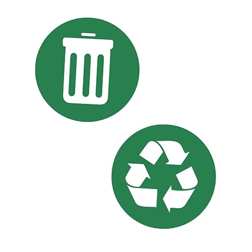 OSOLADY 2Stücke Mülleimer Recycling Aufkleber Selbstklebende Etiketten für Abfalltrennung Langlebig für Küchenabfallbehälter Sammelbehälter OSOLADY 2Stücke Mülleimer Recycling Aufkleber Selbstklebende Etiketten für Abfalltrennung Langlebig für Küchenabfallbehälter Sammelbehälter von OSOLADY