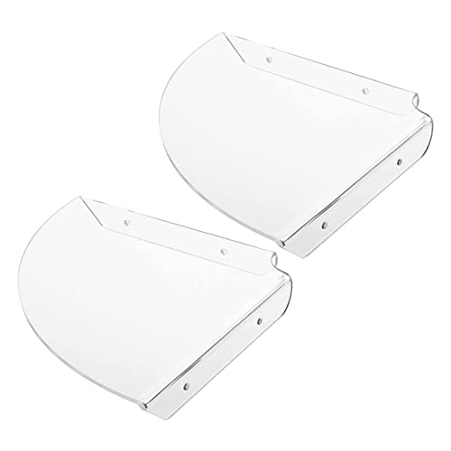 OSOLADY 2Stücke Transparentes Hängeregal Schwebendes Eckregal für Wandmontage für Wohnzimmer Küche Badezimmer und Büro Multifunktional zur Aufbewahrung von Pflanzen von OSOLADY
