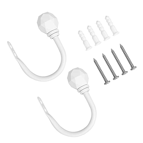 OSOLADY 2Stücke U Förmige Vorhang Holdbacks aus Wandhaken für Vorhänge Multi Anwendungshaken für Wohnzimmer und Schlafzimmer Montagezubehör von OSOLADY