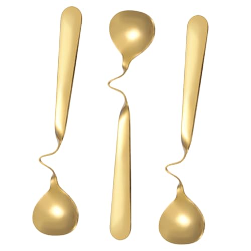 OSOLADY 3 Stück Edelstahl Honiglöffel Gebogenem Griff Multifunktionale Rührlöffel für Kaffee Tee Dessert Glatte Oberfläche Spülmaschinenfest für Haushalt OSOLADY 3 Stück Edelstahl Honiglöffel Gebogenem Griff Multifunktionale Rührlöffel für Kaffee Tee Dessert Glatte Oberfläche Spülmaschinenfest für Haushalt von OSOLADY
