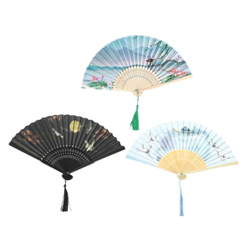OSOLADY 3 Stück Handklappbare Ventilatoren Lüfter Falten Dekorativ Handgebläse China Tragbar Handfächer Klappbare Handventilatoren Hochzeitsdeko Mit Griff Im Vintage-stil Bambus OSOLADY 3 Stück Handklappbare Ventilatoren Lüfter Falten Dekorativ Handgebläse China Tragbar Handfächer Klappbare Handventilatoren Hochzeitsdeko Mit Griff Im Vintage-stil Bambus von OSOLADY