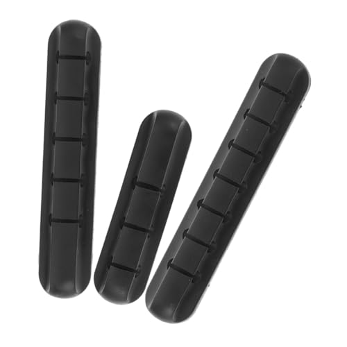 OSOLADY 3 Stück Kabelführungskleber wickeln Drahtversteck Veranstalter für Desktop schreintischorganizer schreibtisch organiser Kopfhörerkabel-Organizer selbstklebender Kabelclip pp Black von OSOLADY
