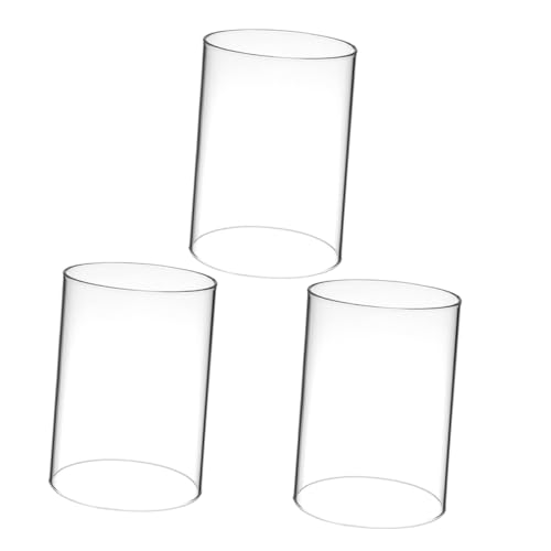 OSOLADY 3 Stück Teiliges Glaszylinder Kerzenhalter aus Klarem Glas Windgeschützt mit Zylindrischem Design Erhöht Helligkeit von Teelicht und Stumpenkerzen Eleganter Transparenter OSOLADY 3 Stück Teiliges Glaszylinder Kerzenhalter aus Klarem Glas Windgeschützt mit Zylindrischem Design Erhöht Helligkeit von Teelicht und Stumpenkerzen Eleganter Transparenter von OSOLADY