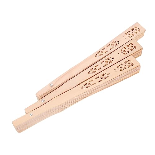 OSOLADY 3 Stück Teiliges Handgefertigten Holzfächern im Vintage Stil Faltbare Hohle Handfächer für Tanz und Besondere Anlässe Fotorequisiten OSOLADY 3 Stück Teiliges Handgefertigten Holzfächern im Vintage Stil Faltbare Hohle Handfächer für Tanz und Besondere Anlässe Fotorequisiten von OSOLADY