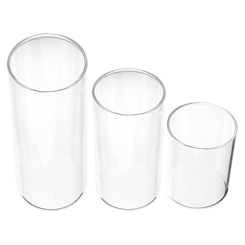 OSOLADY 3 Stück Transparente Glaszylinder Kerzenhalter Windlicht für Stumpenkerzen Hochzeits und Partydekoration OSOLADY 3 Stück Transparente Glaszylinder Kerzenhalter Windlicht für Stumpenkerzen Hochzeits und Partydekoration von OSOLADY