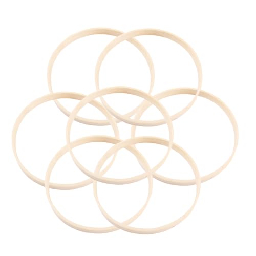 OSOLADY 30 Stück Teiliges Bambusringe Rund für DIY Dreamcatcher Handgefertigt Natürlicher und Formbeständig für Windspiele Kränze Mandalas und Stickrahmen von OSOLADY