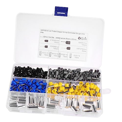 OSOLADY 390Stücke Kabelklemmenanschlüsse Aus Hochwertigem Kupfer Isolierte Crimpverbinder Für Elektrischen Für Professionelle Private Verkabelung Mit Praktischem OSOLADY 390Stücke Kabelklemmenanschlüsse Aus Hochwertigem Kupfer Isolierte Crimpverbinder Für Elektrischen Für Professionelle Private Verkabelung Mit Praktischem von OSOLADY