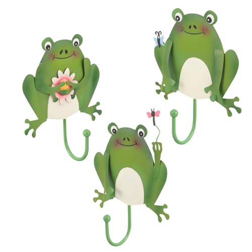 OSOLADY 3Stücke Cartoon Frosch Wandhaken Dekorative Wandhaken für Badezimmer Küche und Flur Installieren Platzsparendes Design für Schlüssel Mützen und Schals OSOLADY 3Stücke Cartoon Frosch Wandhaken Dekorative Wandhaken für Badezimmer Küche und Flur Installieren Platzsparendes Design für Schlüssel Mützen und Schals von OSOLADY