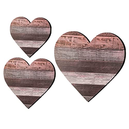 OSOLADY 3Stücke Teiliges Herz Wanddekoration aus Holz Rustikale Deko für Schlafzimmer und Wohnzimmer Langlebige Holzplatten für Kreative Raumgestaltung für Deko OSOLADY 3Stücke Teiliges Herz Wanddekoration aus Holz Rustikale Deko für Schlafzimmer und Wohnzimmer Langlebige Holzplatten für Kreative Raumgestaltung für Deko von OSOLADY