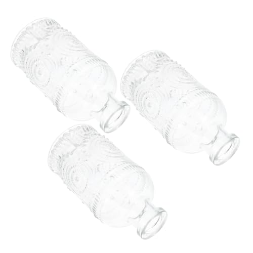 OSOLADY 3Stücke Vintage Glasvase mit Prägungsdesign für Hydroponikpflanzen Dekovase für Blumen für Zuhause Büro und Hochzeiten Transparentes Design OSOLADY 3Stücke Vintage Glasvase mit Prägungsdesign für Hydroponikpflanzen Dekovase für Blumen für Zuhause Büro und Hochzeiten Transparentes Design von OSOLADY