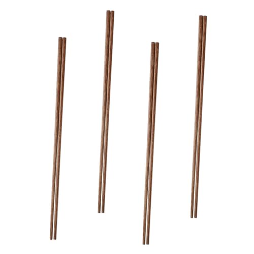 OSOLADY 4 Paare Extra Lange Küchestäbchen aus Natürlichem Hartholz Hitzebeständig zum Braten Hot Pot und Kochen Schützend für Hände Langlebig und Sicher für Täglichen Gebrauch von OSOLADY