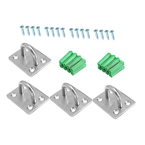 OSOLADY 4 Stück Deckenhaken Pad Eye Platten Zubehör Stabiler Wandhaken für Hängesessel Boxsäcke für Innen Außenanwendungen OSOLADY 4 Stück Deckenhaken Pad Eye Platten Zubehör Stabiler Wandhaken für Hängesessel Boxsäcke für Innen Außenanwendungen von OSOLADY