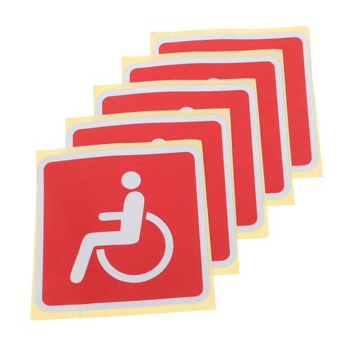 OSOLADY 4 Stück Handicap Behinderte -symbol-aufkleber, Quadratischer -symbol-schild, Autofenster, Stoßstange, Warnschild, von OSOLADY