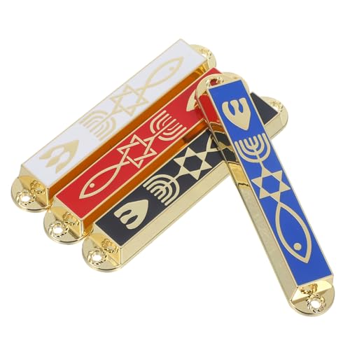 OSOLADY Jüdische Tür Mesusa Metall Mesusa Plakette Von 4 Stück Mesusa Set für Home OSOLADY Jüdische Tür Mesusa Metall Mesusa Plakette Von 4 Stück Mesusa Set für Home von OSOLADY
