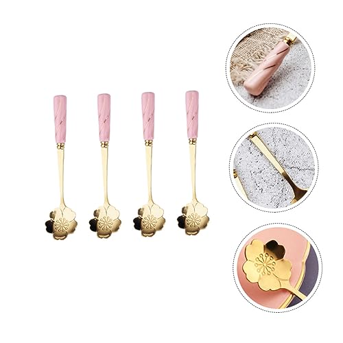 OSOLADY 4 Stück Kaffeelöffel mit Keramikgriff Teiliges Rostfrei Langlebig Eleganter Dessert und Kuchentassenlöffel Geeignet für Kaffee Kuchen und Getränke Leicht zu Reinigen OSOLADY 4 Stück Kaffeelöffel mit Keramikgriff Teiliges Rostfrei Langlebig Eleganter Dessert und Kuchentassenlöffel Geeignet für Kaffee Kuchen und Getränke Leicht zu Reinigen von OSOLADY
