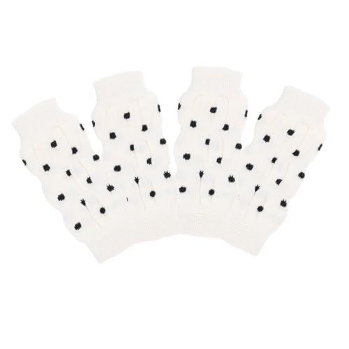 OSOLADY 4 Stück Teiliges rutschfeste Haustier Hundebeinsocken mit Atmungsaktiven Baumwollmaterial Süßem Cartoon Bär Muster Bequeme Warme Pfotenschützer für Kleine Hunde für Innen und von OSOLADY