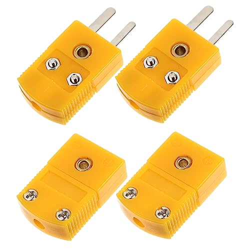 OSOLADY 4Stücke K Typ Thermoelement Adapter Poliger Thermoelementanschluss Aus Gelbem Männlich Weiblich Für Temperaturmessung Rtd Schaltungen OSOLADY 4Stücke K Typ Thermoelement Adapter Poliger Thermoelementanschluss Aus Gelbem Männlich Weiblich Für Temperaturmessung Rtd Schaltungen von OSOLADY