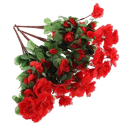OSOLADY 4Stücke Künstliche Rhododendron Blumen Realistische Dekoration für Wohnzimmer und Hochzeiten Langlebige Seidenblumen Pflegeleichtes Kunstblumenarrangement OSOLADY 4Stücke Künstliche Rhododendron Blumen Realistische Dekoration für Wohnzimmer und Hochzeiten Langlebige Seidenblumen Pflegeleichtes Kunstblumenarrangement von OSOLADY
