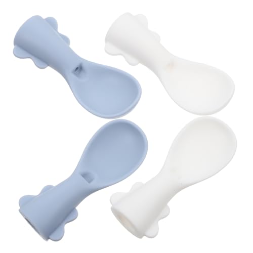 OSOLADY 4Stücke Löffel für Quetschbeutel Löffel für Sichere Fütterung von Kleinkindern für Müheloses Füttern von OSOLADY