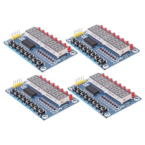 OSOLADY 4Stücke Teiliger LED Anzeigemodul mit Tasten Digitalrohr Anzeigemodul für Mikrocontroller DIY Projekte Kompatibel mit Avr OSOLADY 4Stücke Teiliger LED Anzeigemodul mit Tasten Digitalrohr Anzeigemodul für Mikrocontroller DIY Projekte Kompatibel mit Avr von OSOLADY