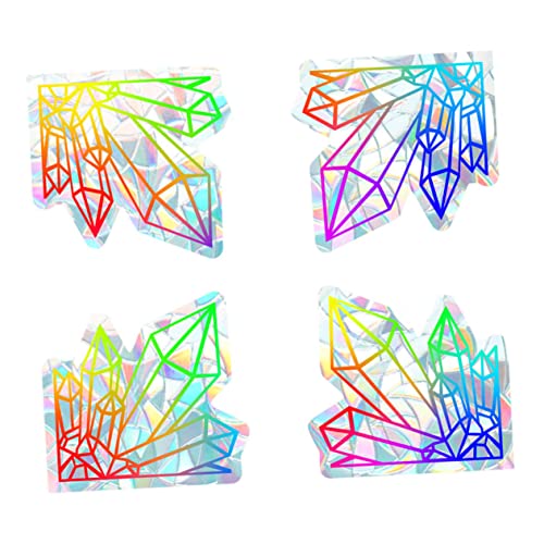 OSOLADY 4Stücke Teiliges Farbenfrohe Diamond Fensteraufkleber Elektrostatische Dekoration für Glaswände und Fenster Kreatives Prisma Design für Fröhliche OSOLADY 4Stücke Teiliges Farbenfrohe Diamond Fensteraufkleber Elektrostatische Dekoration für Glaswände und Fenster Kreatives Prisma Design für Fröhliche von OSOLADY