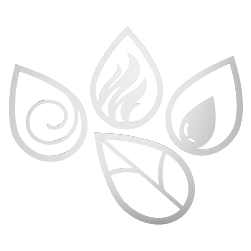 OSOLADY 4Stücke Teiliges Wandaufkleber Selbstklebend für Schlafzimmer und Wohnzimmer Kreative Wassertröpfchen Dekoration für Moderne Räume Einfach Anzubringen und Vielseitig von OSOLADY