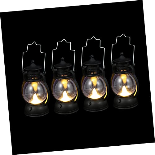 OSOLADY 4stücke Led-kerzenlampe Vintage Stil Petroleumlampe Hohe Helligkeit Dekorative Laterne Schreibtischlicht Handlaterne Rustikale Bauernhaus Dekoration Ornament Nachtlampen-dekor von OSOLADY