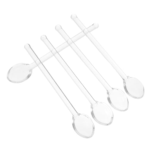 OSOLADY 5 Stück Teiliges Transparente Glas Kaffeelöffel aus Hitzebeständigem Borosilikatglas Lang Fein Poliert Leicht zu Reinigen für Kaffee Tee Espresso Dessert Geeignet für Zuhause Bar OSOLADY 5 Stück Teiliges Transparente Glas Kaffeelöffel aus Hitzebeständigem Borosilikatglas Lang Fein Poliert Leicht zu Reinigen für Kaffee Tee Espresso Dessert Geeignet für Zuhause Bar von OSOLADY