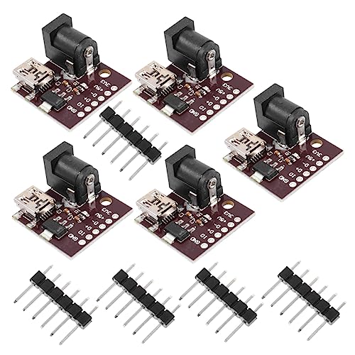OSOLADY 5 Stück Teiliges USB Power Supply Langlebiges Stromversorgungsboard mit Mini USB Ladeanschluss Installieren Energiesparend und Robust für Vielseitige Anwendungen von OSOLADY