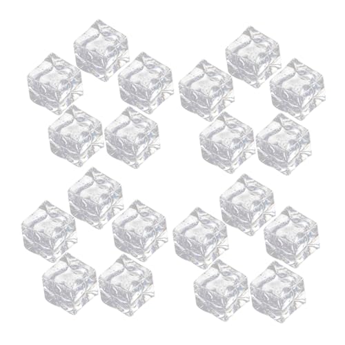 OSOLADY 50 Stück Eiswürfel künstlich Würfelschalen Fotowürfel glasiert Fotografie-Requisiten falsches dekorativer Würfel Acryl OSOLADY 50 Stück Eiswürfel künstlich Würfelschalen Fotowürfel glasiert Fotografie-Requisiten falsches dekorativer Würfel Acryl von OSOLADY