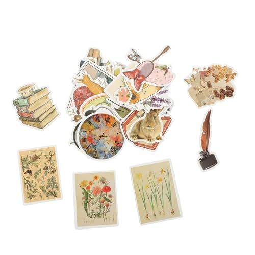 OSOLADY 50 Stück Vintage Aufkleber Wasserfeste Retro Sticker für Koffer Notizbücher Scrapbooking Dekorative Aufkleber für Kreative Projekte OSOLADY 50 Stück Vintage Aufkleber Wasserfeste Retro Sticker für Koffer Notizbücher Scrapbooking Dekorative Aufkleber für Kreative Projekte von OSOLADY