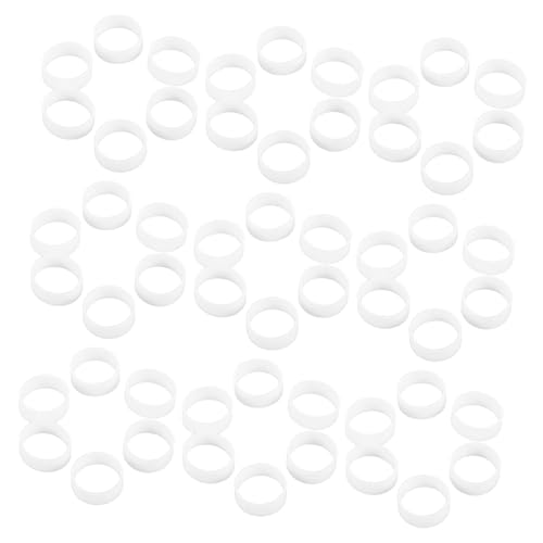OSOLADY 500 Stück Silikon-kabelbinder: Elastische Gummibänder Für Datenleitungen, Langlebige Kabelbinder Zur Kabelbündelung, Schreibtischorganisation Und Kabelmanagement, Weiß von OSOLADY