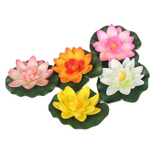 OSOLADY 5Stücke Schwimmende Künstliche Lotusblüten für Teich und Aquarium Mixed Colors Simulation Wasserpflanzen Dekoration für Garten OSOLADY 5Stücke Schwimmende Künstliche Lotusblüten für Teich und Aquarium Mixed Colors Simulation Wasserpflanzen Dekoration für Garten von OSOLADY