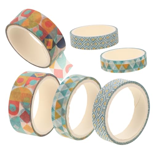 OSOLADY 6 Rollen Washi Tape Selbstklebend DIY Bunte Masking Klebebänder für Scrapbooking Handwerk Leicht Abreißbar Kreative Dekoration für Tagebücher und Planer OSOLADY 6 Rollen Washi Tape Selbstklebend DIY Bunte Masking Klebebänder für Scrapbooking Handwerk Leicht Abreißbar Kreative Dekoration für Tagebücher und Planer von OSOLADY