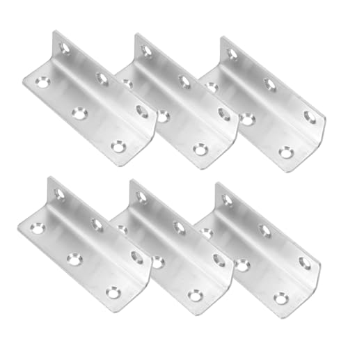 OSOLADY 6 Stück Eckcodehalter Winkelträger Eckstrebe L Eckwinkel Für Holz Kleine L- Regalhalterung Spitze Halterungen Für Regale Rostfreier Stahl Silver OSOLADY 6 Stück Eckcodehalter Winkelträger Eckstrebe L Eckwinkel Für Holz Kleine L- Regalhalterung Spitze Halterungen Für Regale Rostfreier Stahl Silver von OSOLADY