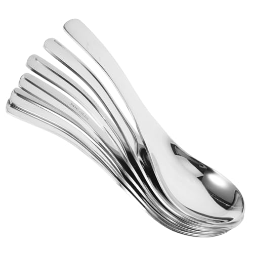 OSOLADY 6 Stück Edelstahl Löffelzangen Küchensuppe Mikrowellenschüssel Besteck Nudel Servierlöffel Edelstahl Esslöffel Metalllöffel Essenslöffel Löffel Lebensmittellöffel OSOLADY 6 Stück Edelstahl Löffelzangen Küchensuppe Mikrowellenschüssel Besteck Nudel Servierlöffel Edelstahl Esslöffel Metalllöffel Essenslöffel Löffel Lebensmittellöffel von OSOLADY