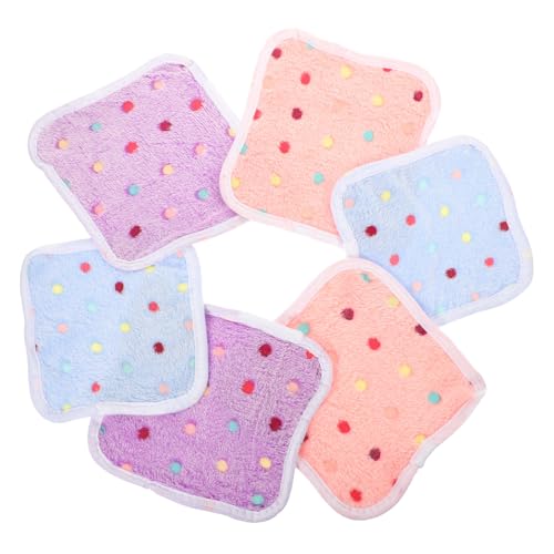 OSOLADY 6 Stück Teiliges Hamster Schlafkissen aus Weichem Warmem Korallenfleece mit Bunten Punkten Kompakte Bequeme Kleintiermatten rutschfest und Platzsparend für Hamster und Kleine OSOLADY 6 Stück Teiliges Hamster Schlafkissen aus Weichem Warmem Korallenfleece mit Bunten Punkten Kompakte Bequeme Kleintiermatten rutschfest und Platzsparend für Hamster und Kleine von OSOLADY