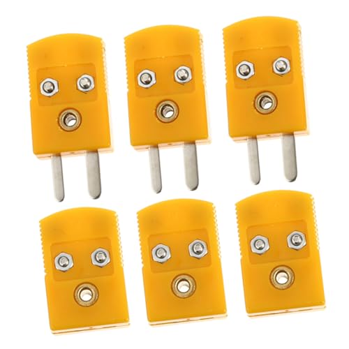 OSOLADY 6 Stück Thermoelement-Verbindung Stecker Ofen Hitze drinnen Adapter steckverbinder thermogläser Thermoelementverbindung Kabelverbinder vom Typ K Abs von OSOLADY