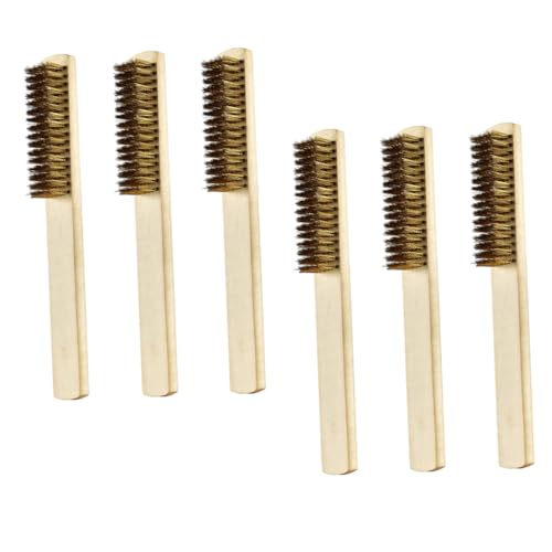 OSOLADY 6Stücke Langlebige Drahtbürsten mit Holzgriff Praktische Kupferpinsel für Effektives Polieren und Rostentfernung für Heimwerker und Industrielle Anwendungen OSOLADY 6Stücke Langlebige Drahtbürsten mit Holzgriff Praktische Kupferpinsel für Effektives Polieren und Rostentfernung für Heimwerker und Industrielle Anwendungen von OSOLADY