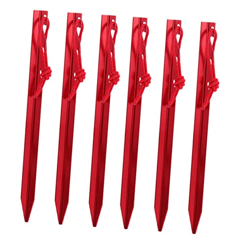 OSOLADY 6Stücke Zeltbefestigungs Pegs Aluminiumlegierung Verstellbare Dreikantige Zeltheringe für Outdoor Camping Rostfrei und für Verschiedene Böden OSOLADY 6Stücke Zeltbefestigungs Pegs Aluminiumlegierung Verstellbare Dreikantige Zeltheringe für Outdoor Camping Rostfrei und für Verschiedene Böden von OSOLADY