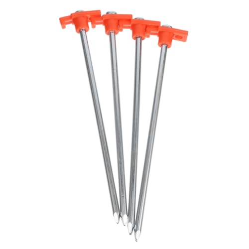 OSOLADY 6Stücke Zeltheringe Rostfreiem Metall Robuste Campingpfähle für Zelte Markisen und Überdachungen Wiederverwendbare Bodenanker für Verschiedene Untergründe Orange OSOLADY 6Stücke Zeltheringe Rostfreiem Metall Robuste Campingpfähle für Zelte Markisen und Überdachungen Wiederverwendbare Bodenanker für Verschiedene Untergründe Orange von OSOLADY