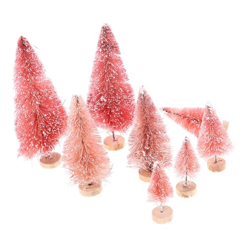 OSOLADY Miniatur-weihnachtsbäume 8 Stück Dekorative Mini-weihnachtsbäume Für Die Schreibtisch-bastelausstellung Und Heimdekoration von OSOLADY