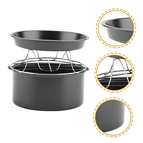 OSOLADY Air Fryer Zubehör Set mit Kuchenform Pizzapfanne und Dampfgestell Spülmaschinenfest Vielseitig für Backen Braten und Dämpfen Heißluftfritteuse OSOLADY Air Fryer Zubehör Set mit Kuchenform Pizzapfanne und Dampfgestell Spülmaschinenfest Vielseitig für Backen Braten und Dämpfen Heißluftfritteuse von OSOLADY