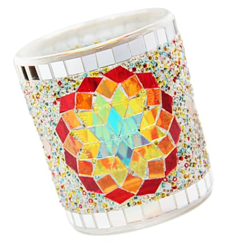 OSOLADY Bunter Glas Kerzenhalter Blume Orange Kreative Aromatherapie Teelicht Tasse Deko Terrasse Wohnzimmer Romantische Stimmung OSOLADY Bunter Glas Kerzenhalter Blume Orange Kreative Aromatherapie Teelicht Tasse Deko Terrasse Wohnzimmer Romantische Stimmung von OSOLADY