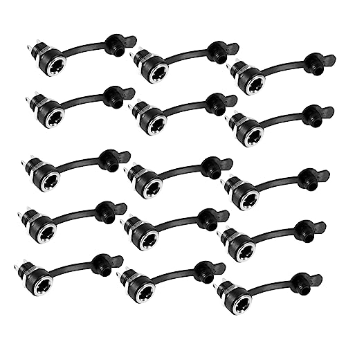 OSOLADY 24stücke Dc Power Sockets Mit Wasserdichten Kappen Gewindemontage Sichere Verbindung Für Panel-anwendungen Für Outdoor-projekte Und Elektronikgeräte von OSOLADY