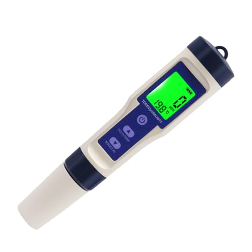 OSOLADY Digital Tester mit LCD Hintergrundbeleuchtung für Aquarium Meerwasser Ph Temperatur Salzgehalt Präzise Messung Robust und Tragbar von OSOLADY