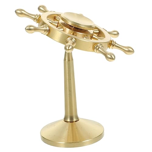 OSOLADY Drehbares Ruderornament im Vintage Stil aus Messing Nautische Schreibtischdekoration Mediterranes Design für Büro und Zuhause Exklusives Deko Element für Garten von OSOLADY