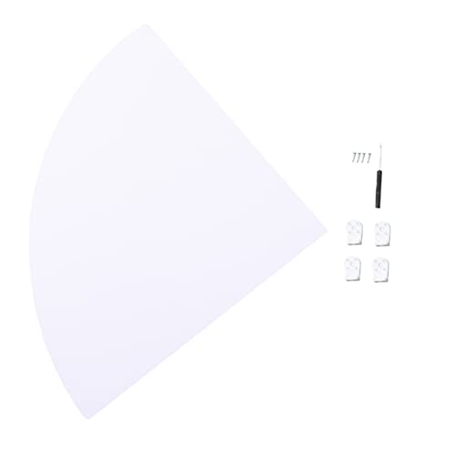 OSOLADY Eckregal Set Fächerform Wandmontierter Dreieckiger Aufbewahrungshalter Weiß für Schlafzimmer Küche Bad und Büro Platzsparend und von OSOLADY
