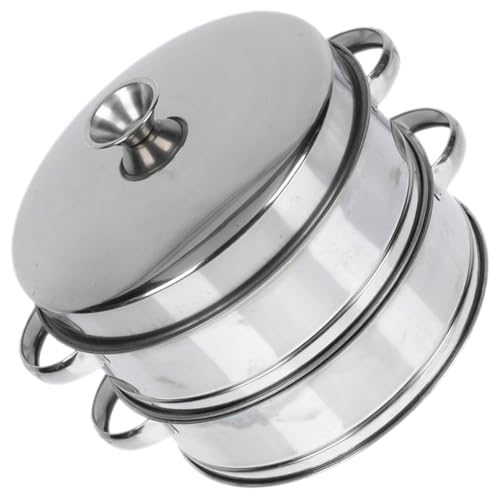 OSOLADY Edelstahl Dampfgarer mit Deckel Robuster Food Steamer mit Glatten Kanten Gleichmäßiger Dampfdurchlässigkeit Vielseitig Einsetzbar für Familie Restaurant und Hotelküche OSOLADY Edelstahl Dampfgarer mit Deckel Robuster Food Steamer mit Glatten Kanten Gleichmäßiger Dampfdurchlässigkeit Vielseitig Einsetzbar für Familie Restaurant und Hotelküche von OSOLADY