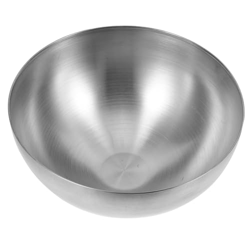 OSOLADY Edelstahl Salatschüssel Großer Mixing Bowl Für Ramen Nudeln Und Salate Langlebig Rostfrei Pflegeleicht Für Familienfeiern Und Grillpartys Inspiriert Von Koreanischem Design von OSOLADY